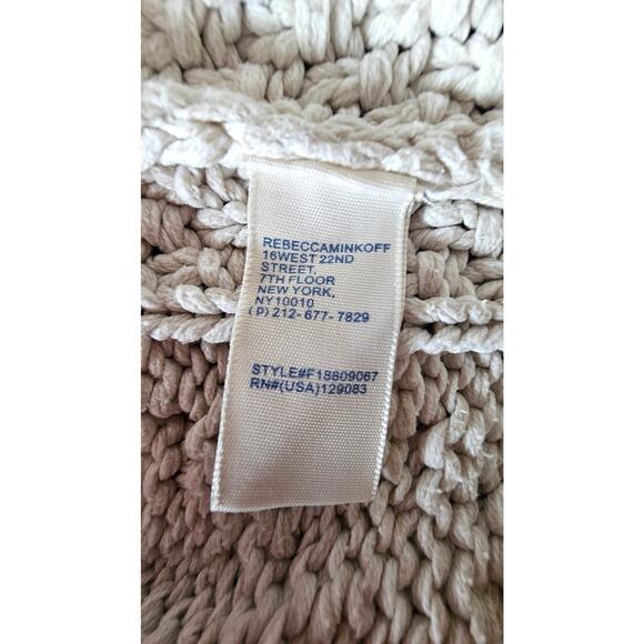 Rebecca Minkoff Blake Pearl Cable Knit Sweater, Cream,  Sz XS - Picture 8 of 11